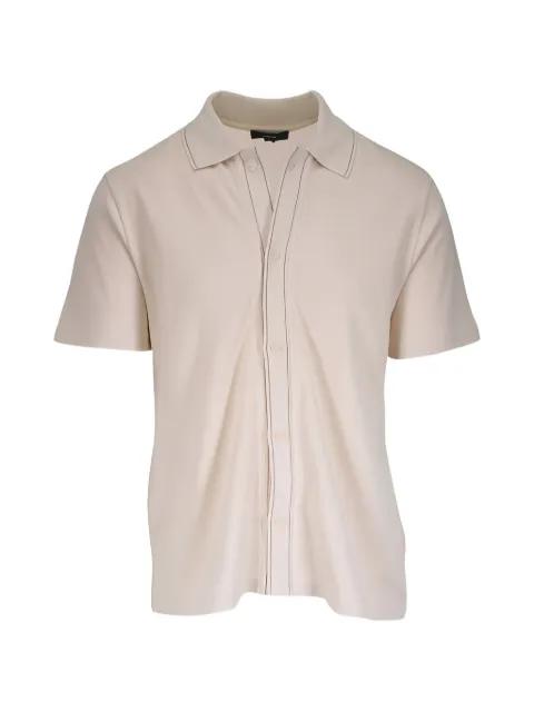 short sleeve knit polo shirt by VINCE