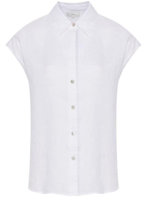 short-sleeve linen shirt by VINCE
