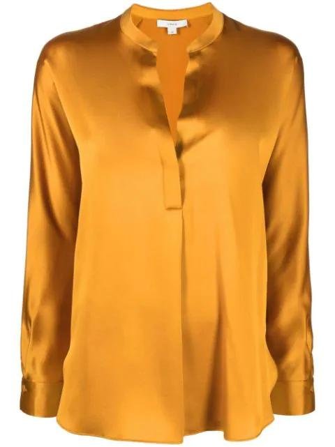 silk-charmeuse blouse by VINCE