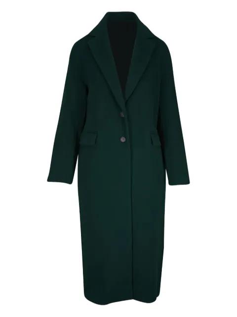 single-breasted flap-pocket coat by VINCE