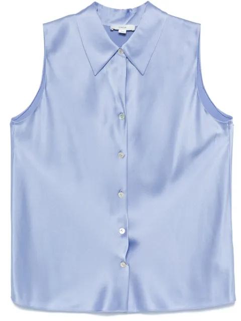 sleeveless silk shirt by VINCE
