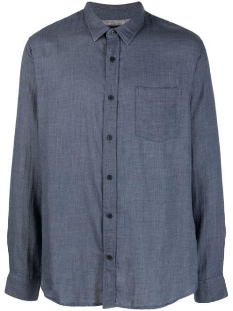 spread-collar cotton shirt by VINCE