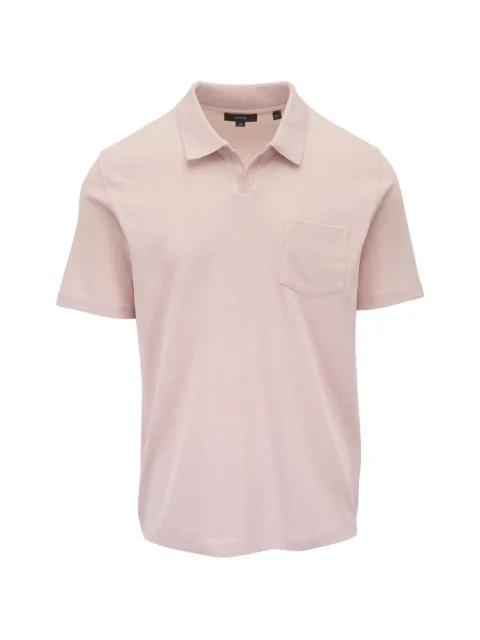 waffle-knit chest-pocket polo shirt by VINCE