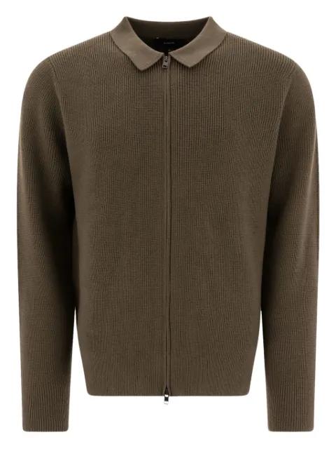 zip-fastening ribbed cardigan by VINCE