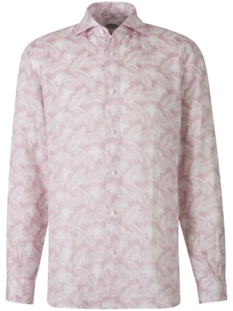 Palm Trees-print shirt by VINCENZO DI RUGGIERO