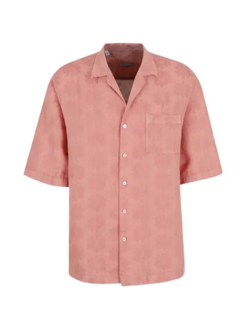 floral-jacquard short-sleeve shirt by VINCENZO DI RUGGIERO