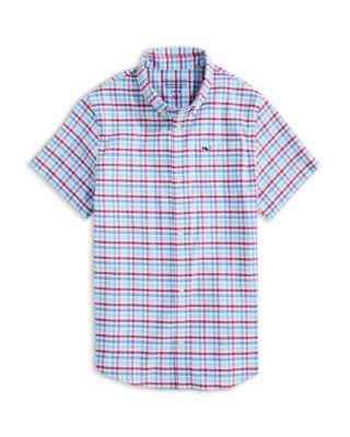 Boys' Road Town Tattersall Performance Short Sleeve Shirt - Big Kid by VINEYARD VINES