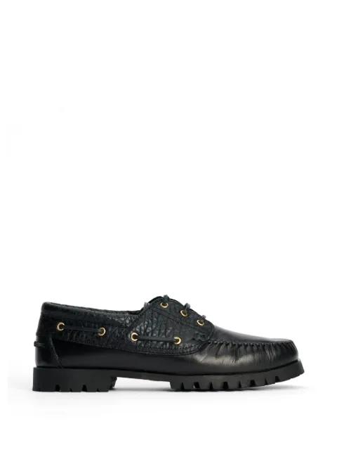 Aztec crocodile-effect boat shoes by VINNY'S