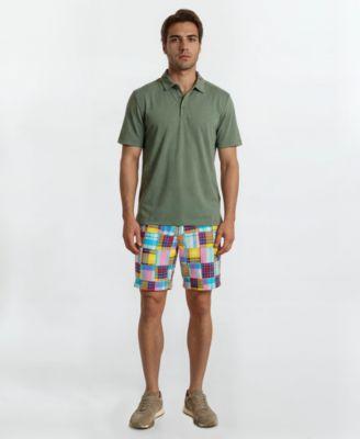 Men's Patch Detail Flat-Front Shorts by VINTAGE 1946