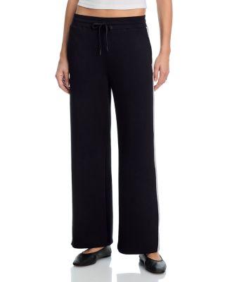 Striped Cloud Fleece Wide Leg Pants by VINTAGE HAVANA
