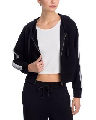 Striped Cloud Fleece Zip Up Hoodie by VINTAGE HAVANA