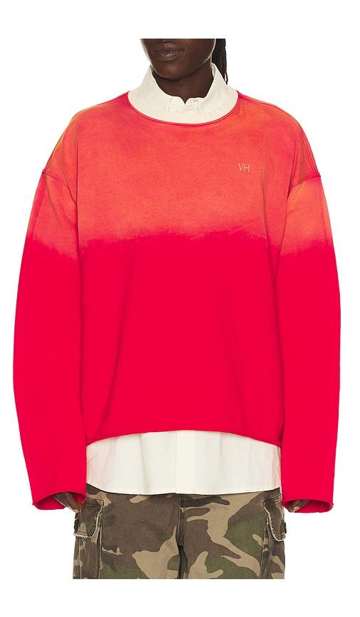 Vintage Heavy Oversized Cropped Crewneck Sweatshirt in Red by VINTAGE HEAVY