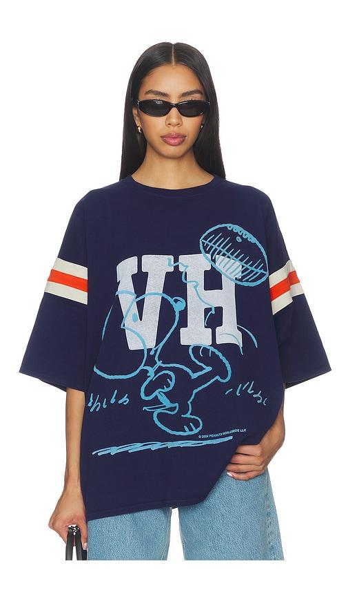 Vintage Heavy x Peanuts Snoopy Football Jersey in Blue by VINTAGE HEAVY