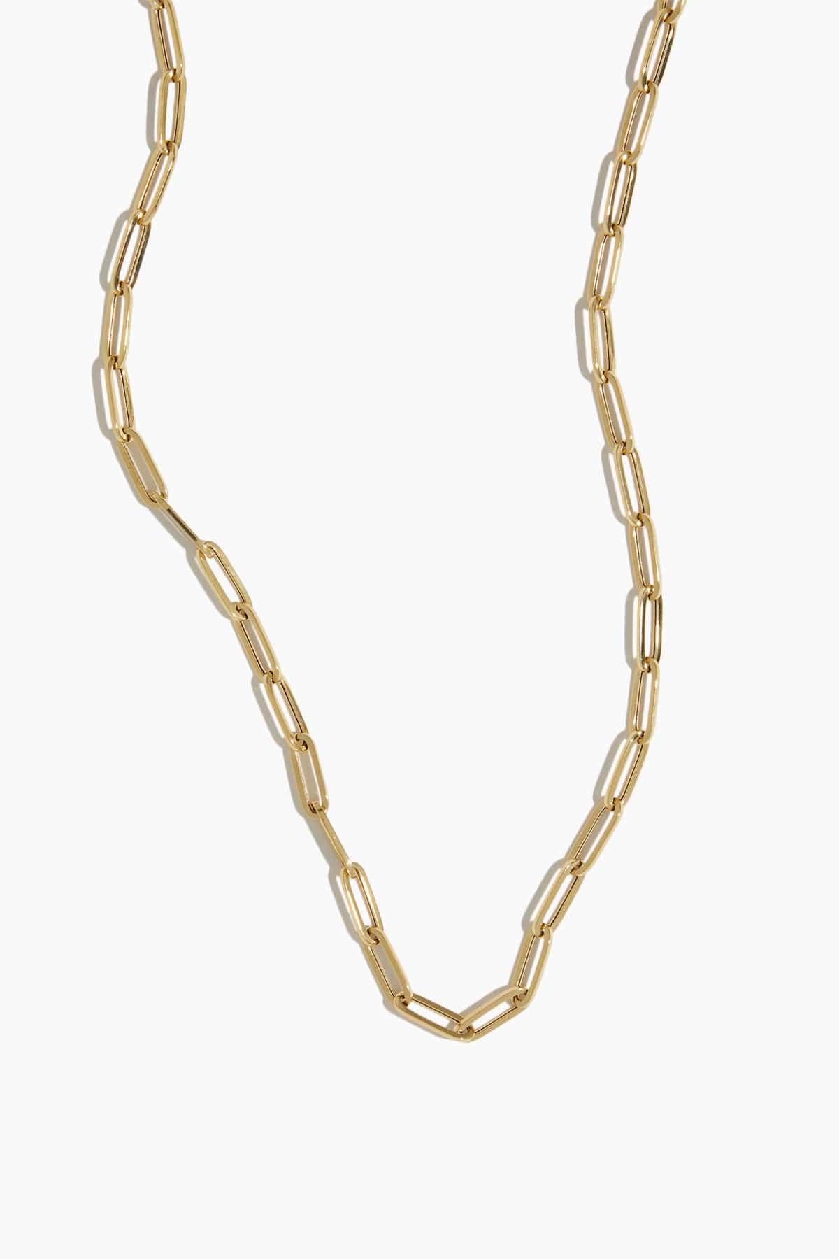 16" Paperclip Chain in 14k Yellow Gold by VINTAGE LA ROSE