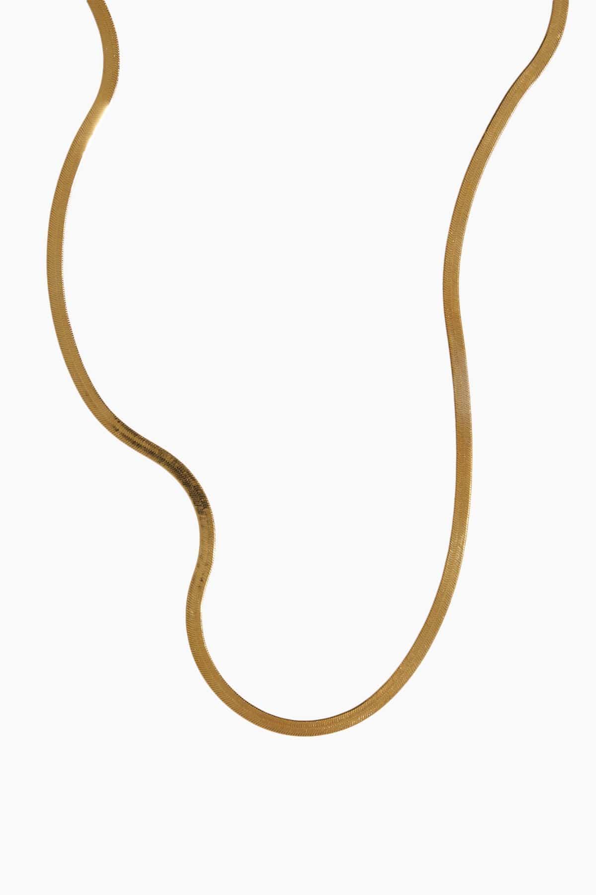 18" Herringbone Chain in 10K Gold by VINTAGE LA ROSE