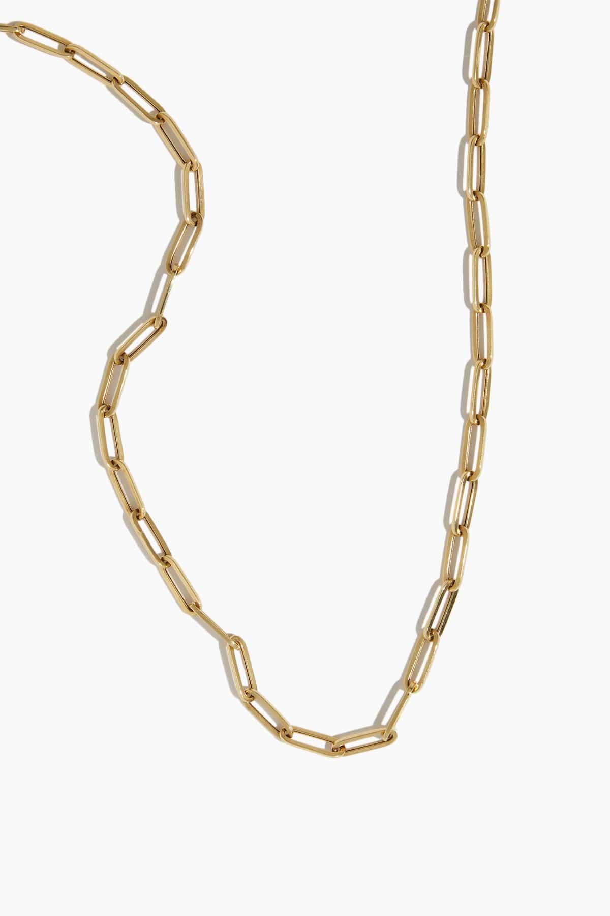 18" Paperclip Chain in 14K Gold by VINTAGE LA ROSE