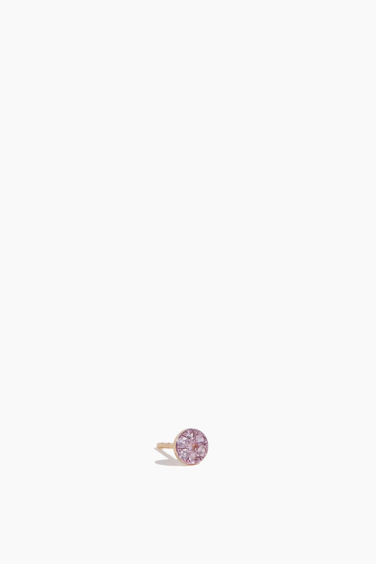 Gem Dot Single Stud in 14K Yellow Gold by VINTAGE LA ROSE