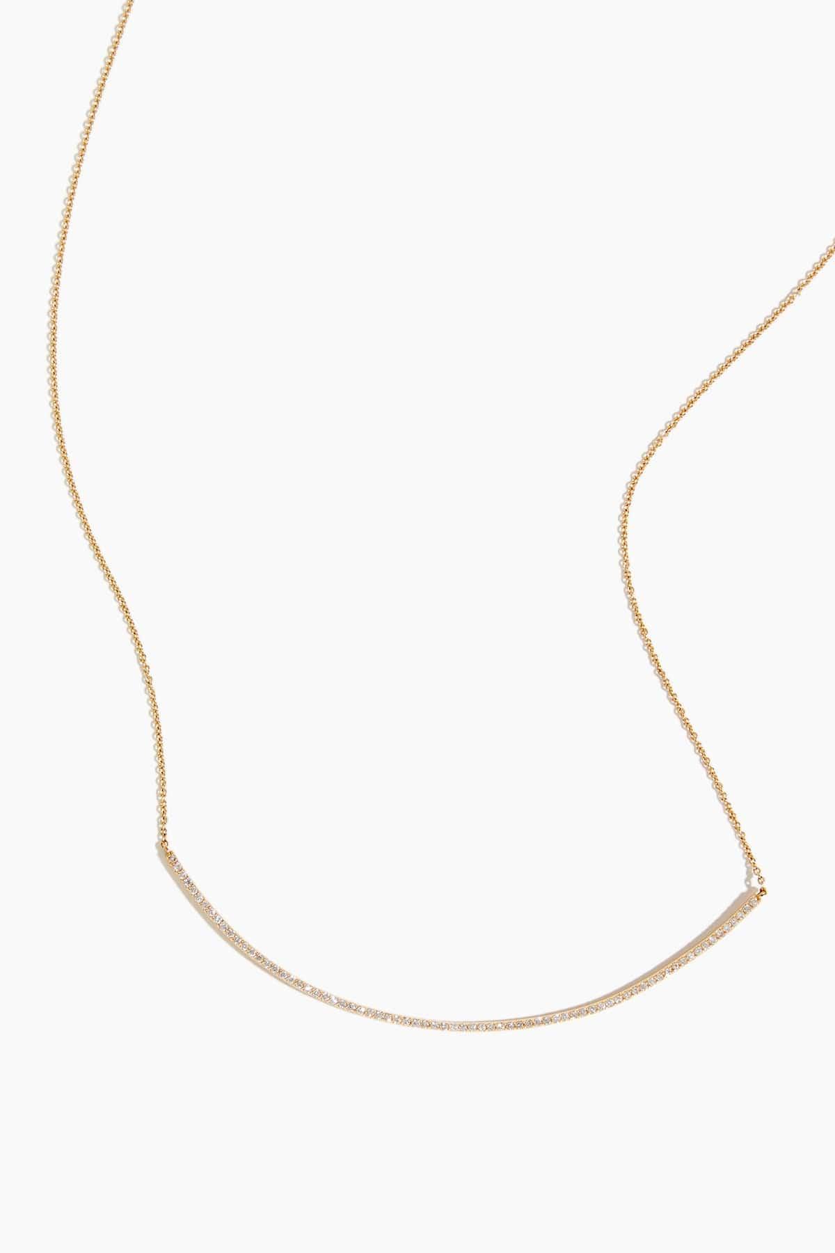 Pave Diamond Collar Necklace in 14k Yellow Gold by VINTAGE LA ROSE