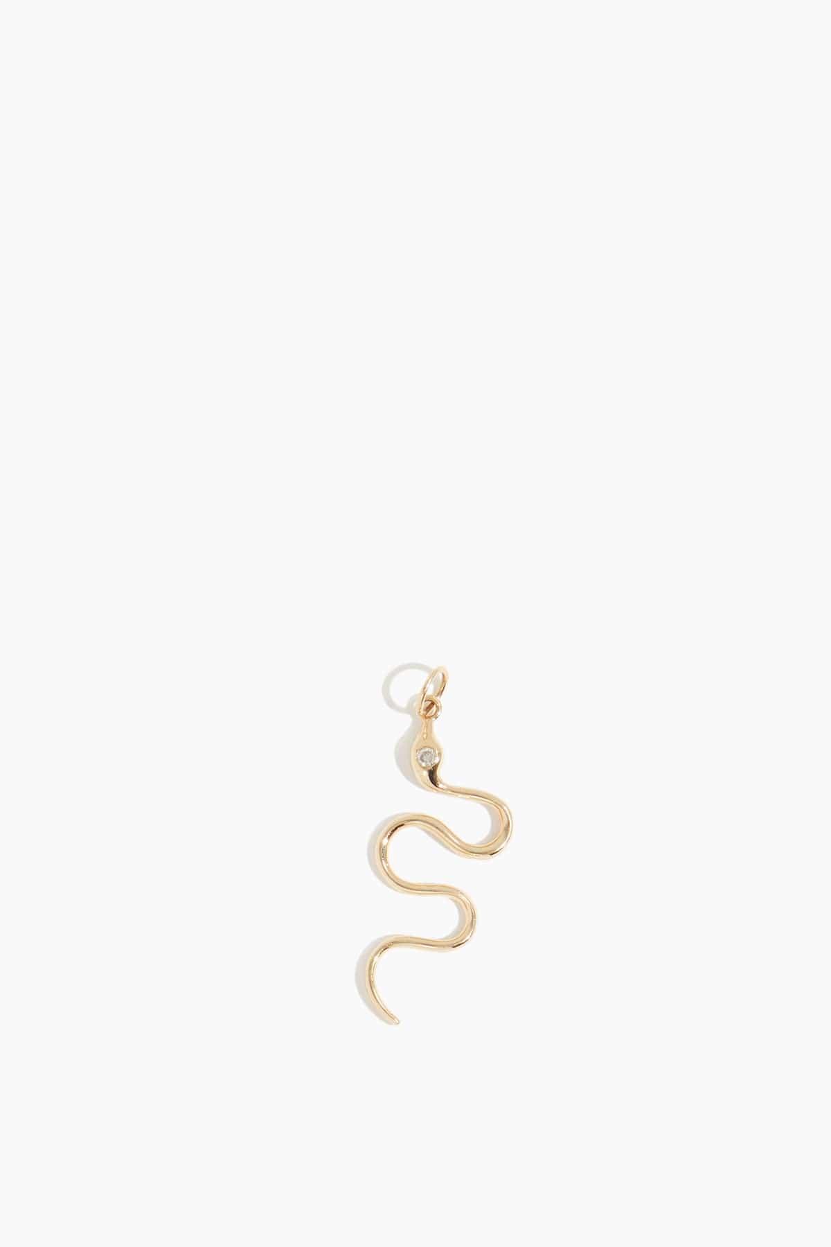 Serpent Pendant in 14k Yellow Gold by VINTAGE LA ROSE