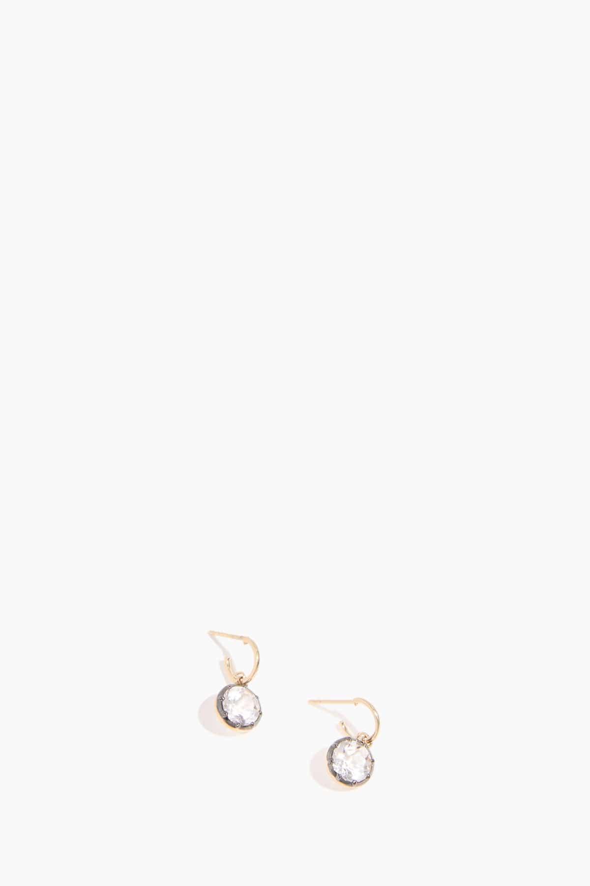 Topaz Drop Earrings in 14k Yellow Gold by VINTAGE LA ROSE