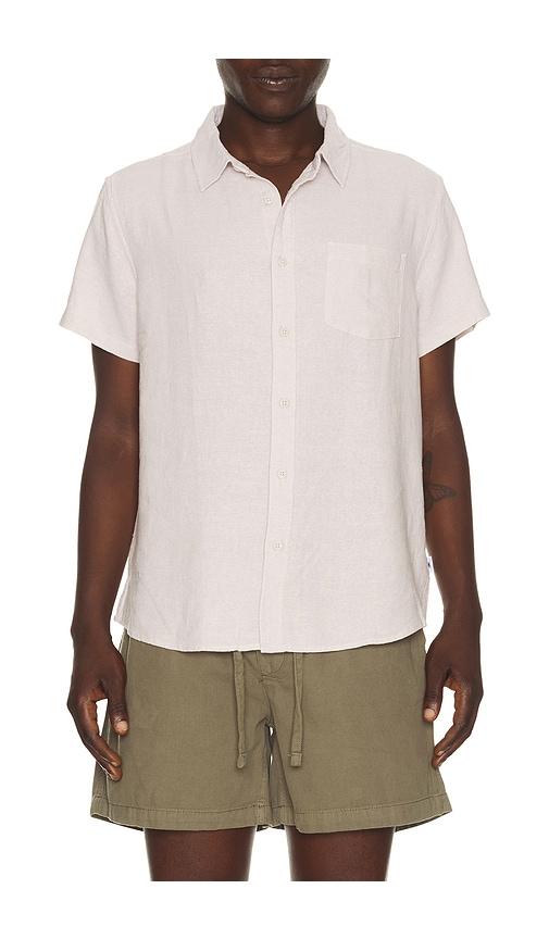 Vintage Summer Linen Button Down Shirt in Tan by VINTAGE SUMMER
