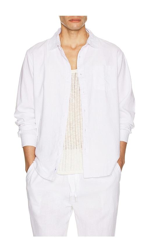 Vintage Summer Long Sleeve Linen Button Down Shirt in White by VINTAGE SUMMER Vintage Summer Long Sleeve Linen Button Down Shirt in White by VINTAGE SUMMER