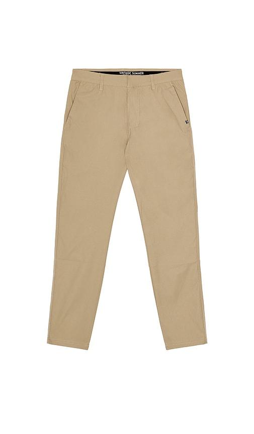 Vintage Summer Performance Flex Pant in Brown by VINTAGE SUMMER