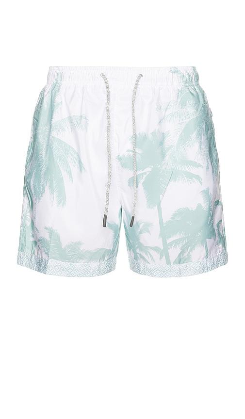 Vintage Summer Ponji Swim Short in White by VINTAGE SUMMER