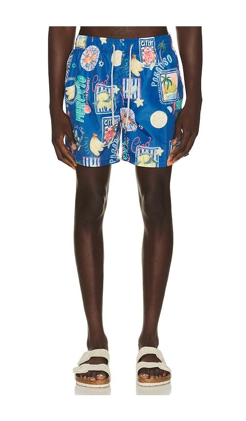 Vintage Summer Ponji Swim Volleys in Blue by VINTAGE SUMMER