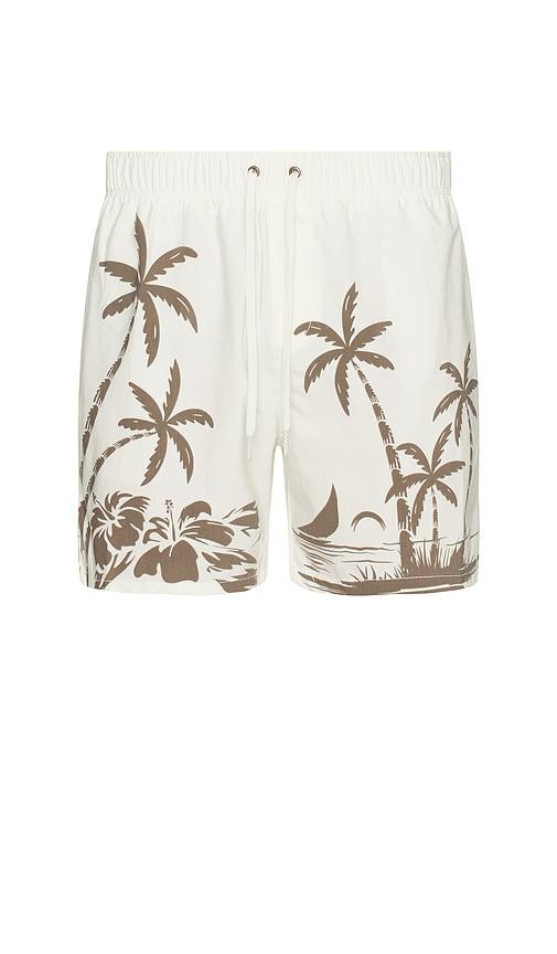 Vintage Summer Poolside Stretch Shorts in Ivory by VINTAGE SUMMER