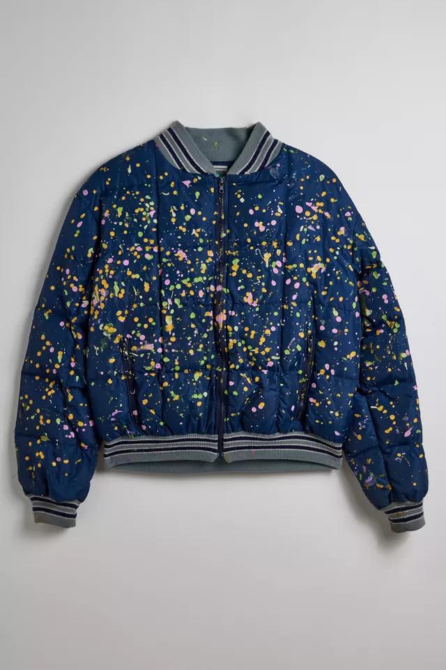 Vintage Paint Splatter Varsity Puffer Jacket by VINTAGE & REMADE BY UO Vintage Paint Splatter Varsity Puffer Jacket by VINTAGE & REMADE BY UO