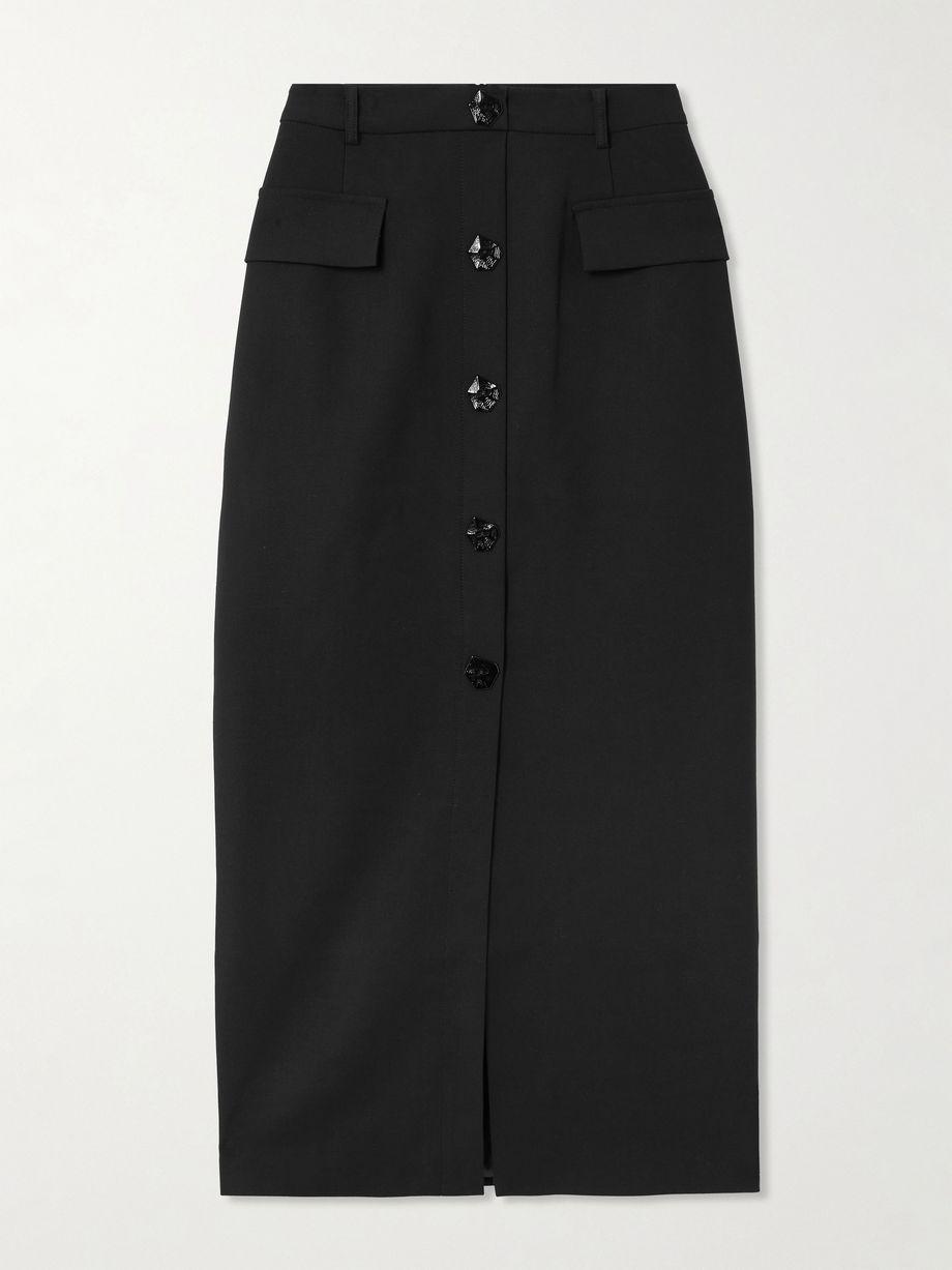 Adassa button-embellished wool-blend maxi skirt by VIOLANTE NESSI