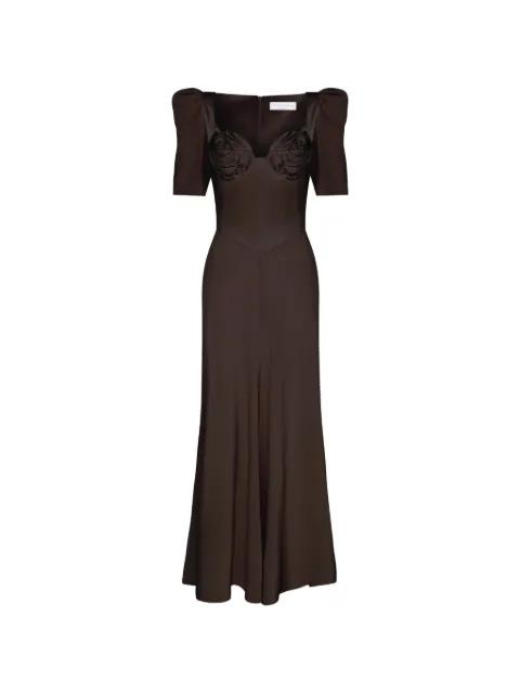 Baccarat sweetheart-neckline maxi dress by VIOLANTE NESSI