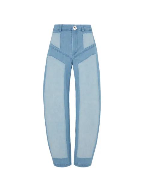 Battiato contrasting-panels jeans by VIOLANTE NESSI