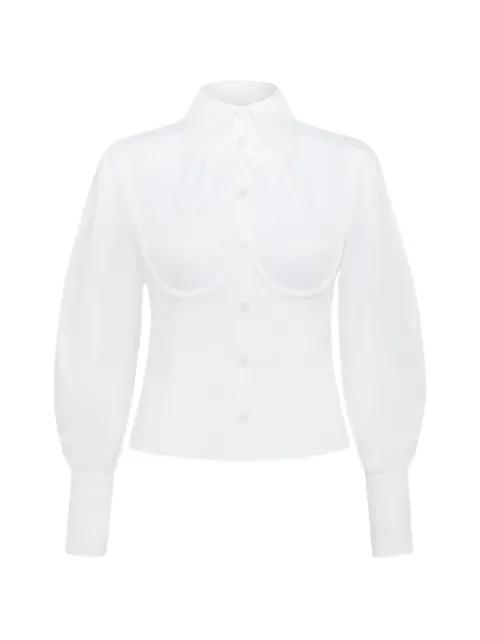 Bellezza corset puffed-sleeve shirt by VIOLANTE NESSI