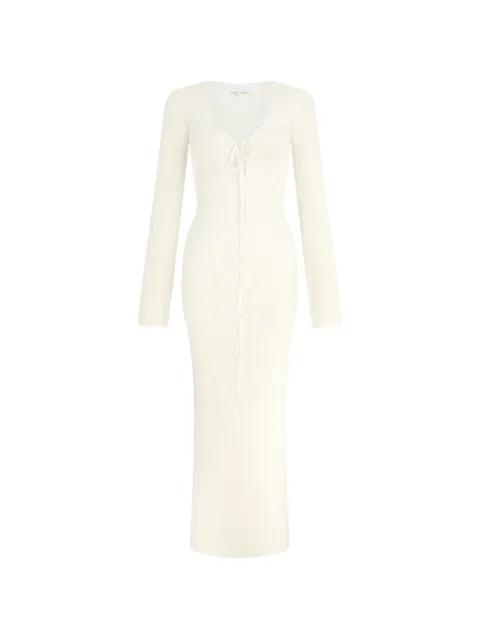 Cristina V-neck long-sleeve midi dress by VIOLANTE NESSI
