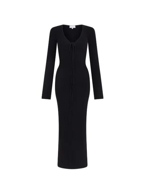 Cristina halterneck long-sleeve midi dress by VIOLANTE NESSI