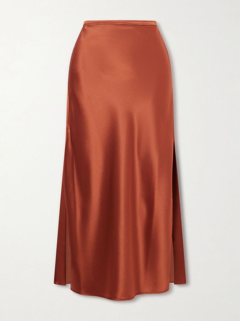 Goya satin midi skirt by VIOLANTE NESSI