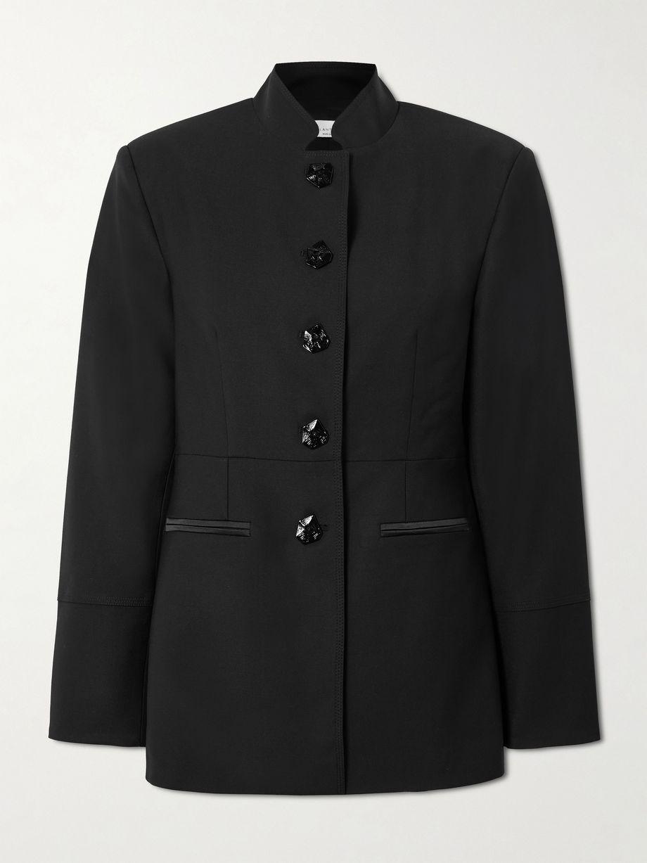 Lille satin-trimmed wool-blend blazer by VIOLANTE NESSI