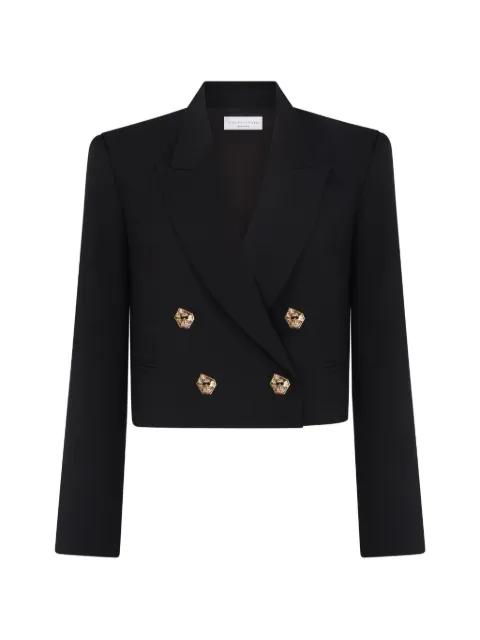 Marinetti geometric-button cropped blazer by VIOLANTE NESSI