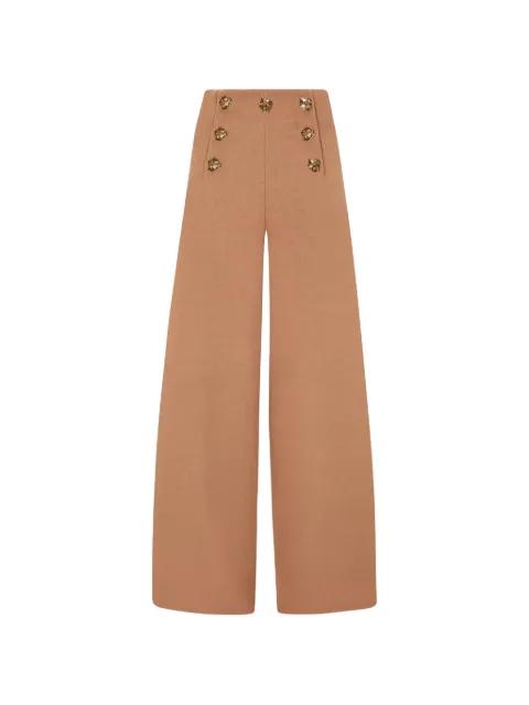Tano button embellished trousers by VIOLANTE NESSI