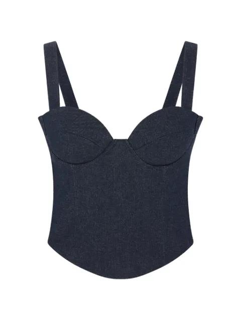 Vermeer shaped cup bustier top by VIOLANTE NESSI