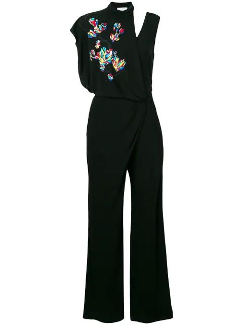 draped flared jumpsuit by VIONNET