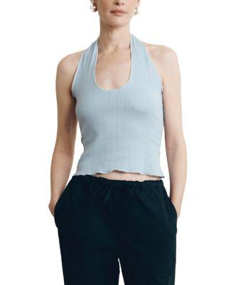 Pauline Pointelle Halter Top by VIR VITA
