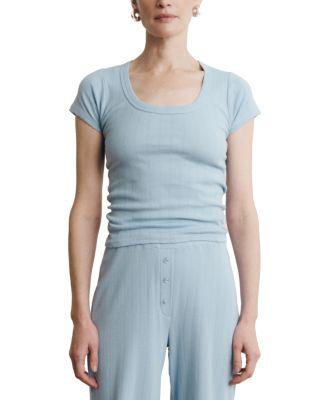 Pointelle Scoop Tee by VIR VITA