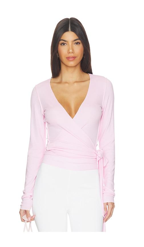VIR VITA Margot Wrap Top in Pink by VIR VITA