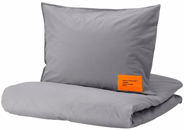 Virgil Abloh x IKEA MARKERAD US Duvet Cover and 2 Pillowcases (Full/Queen) Gray by VIRGIL ABLOH Virgil Abloh x IKEA MARKERAD US Duvet Cover and 2 Pillowcases (Full/Queen) Gray by VIRGIL ABLOH
