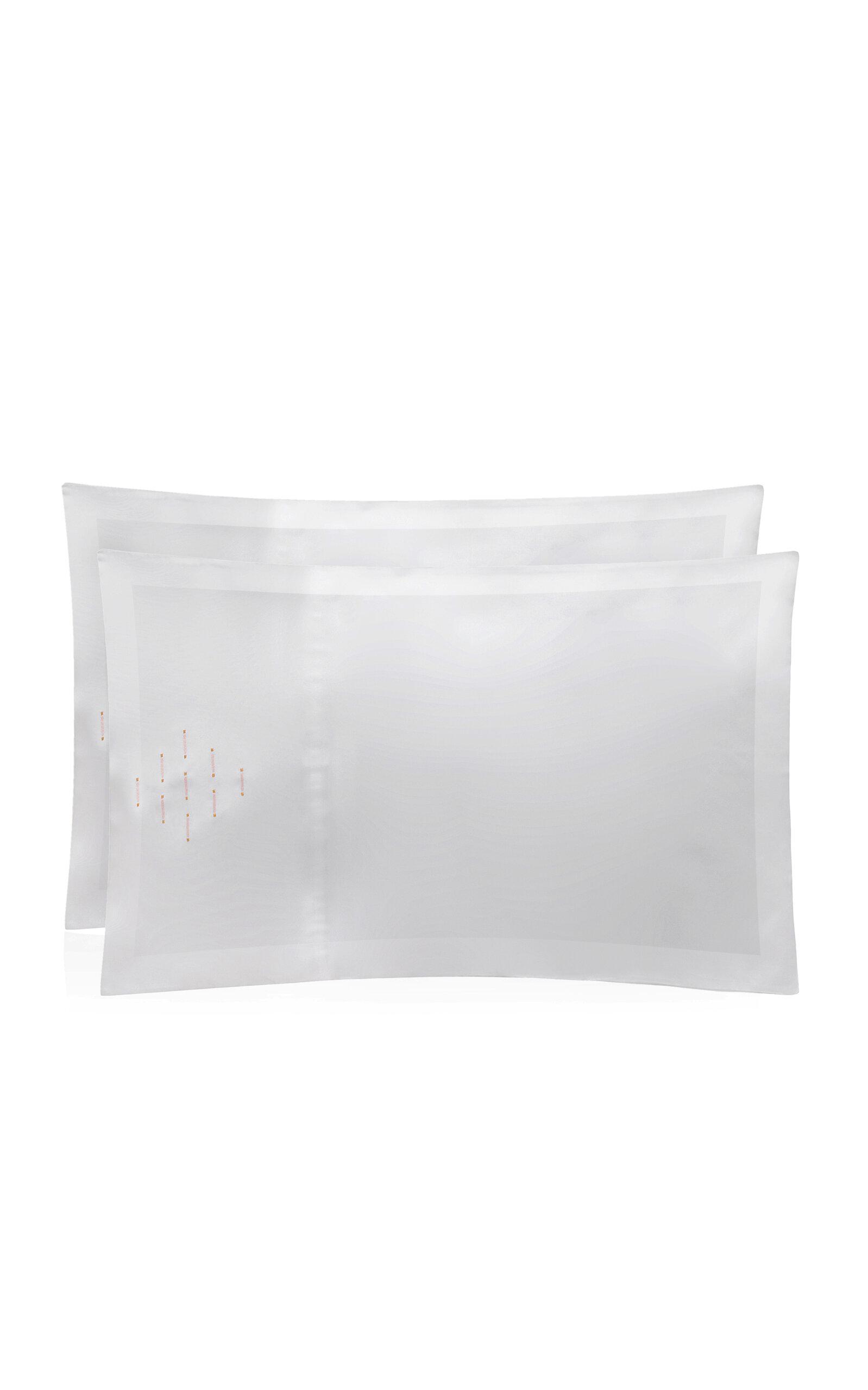 Vis-A-Vis Paris - 1930 Set-of-Two King Cotton Satin Pillowcases - Multi - Moda Operandi by VIS-A-VIS PARIS