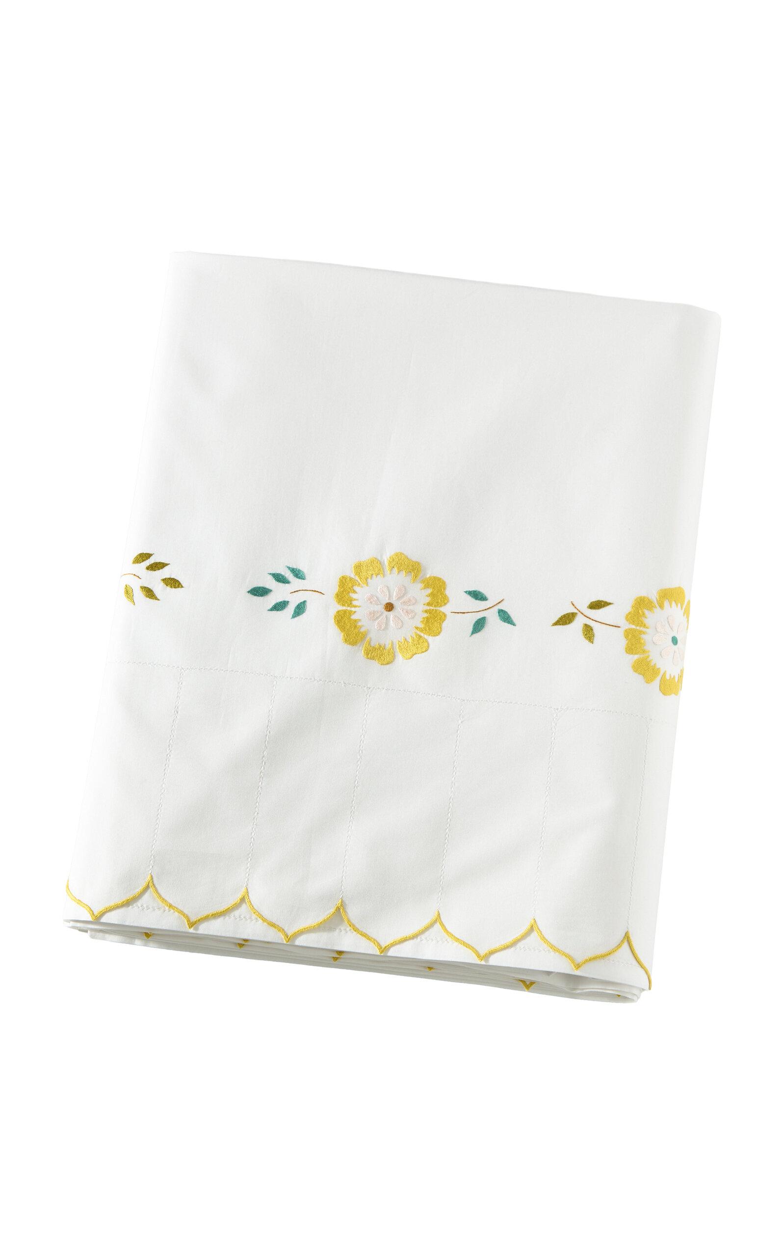 Vis-A-Vis Paris - Spring Queen Cotton Percale Top Sheet - Multi - Moda Operandi by VIS-A-VIS PARIS