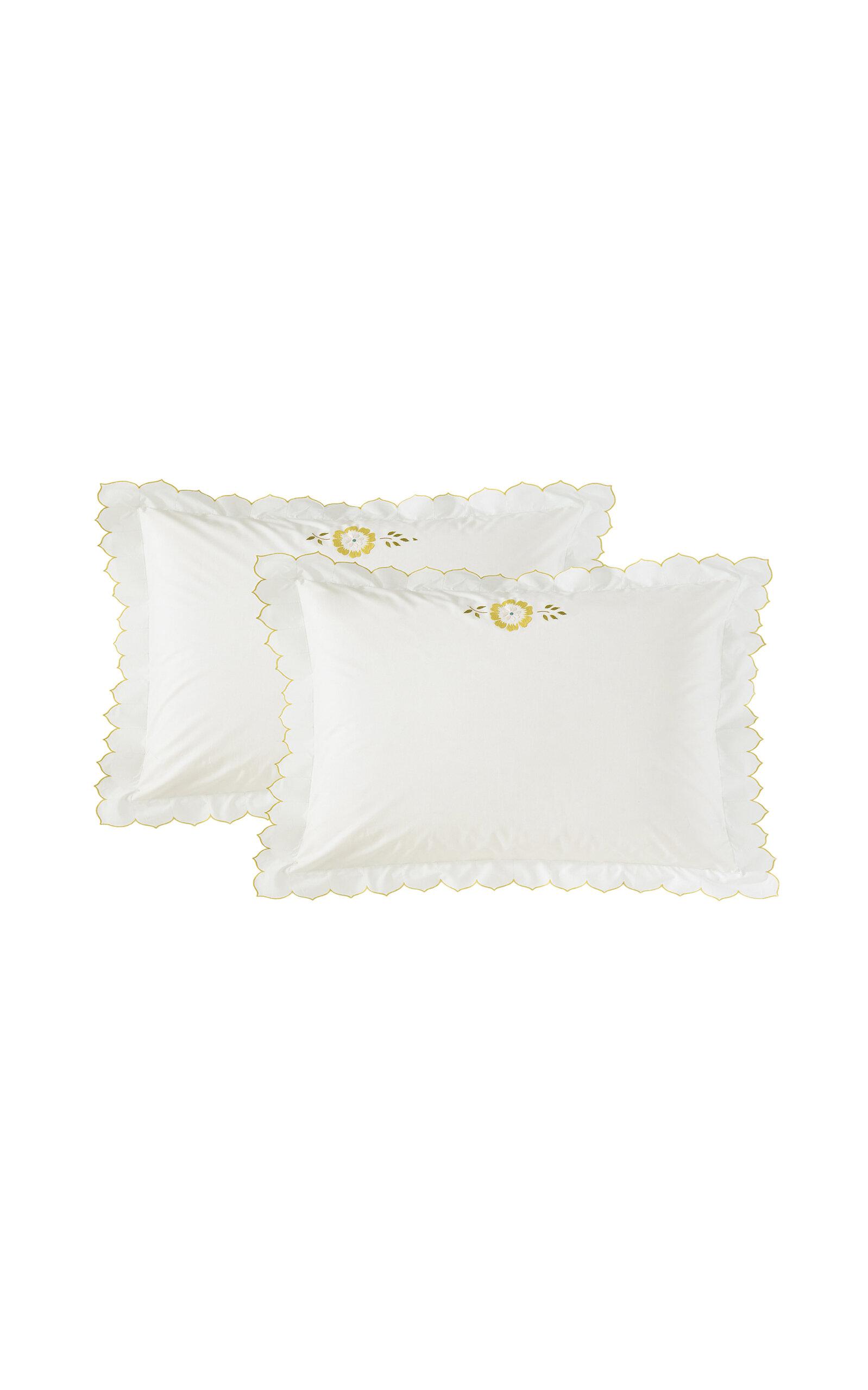 Vis-A-Vis Paris - Spring Standard Cotton Percale Rectangular Pillow - Multi - Moda Operandi by VIS-A-VIS PARIS